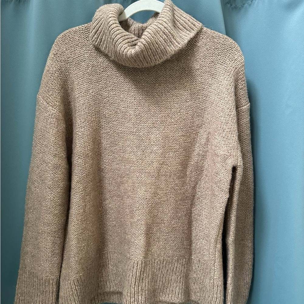Banana Republic Tan Cowl Neck Sweater
